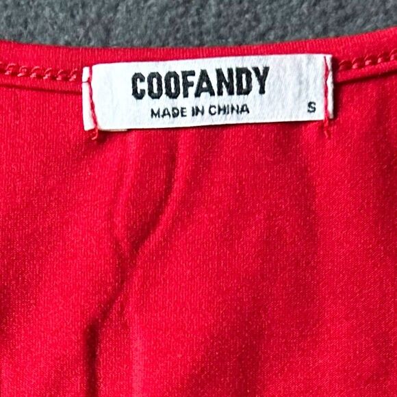 Coofandy Tank Top Red Sleeveless Y-Back Gym Fitness T-Shirt - Men's Size Small - Picture 3 of 5
